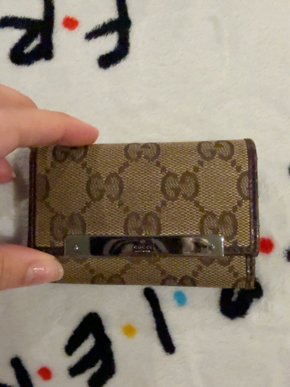 vintage Gucci GG monogram key case/key holder